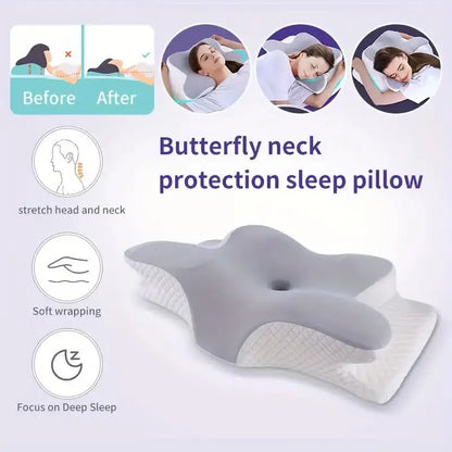 Snoozle Pillow 2.0 - Ergonomic Cervical Neck Pillow with Memory Foam Support for All Sleep Positions